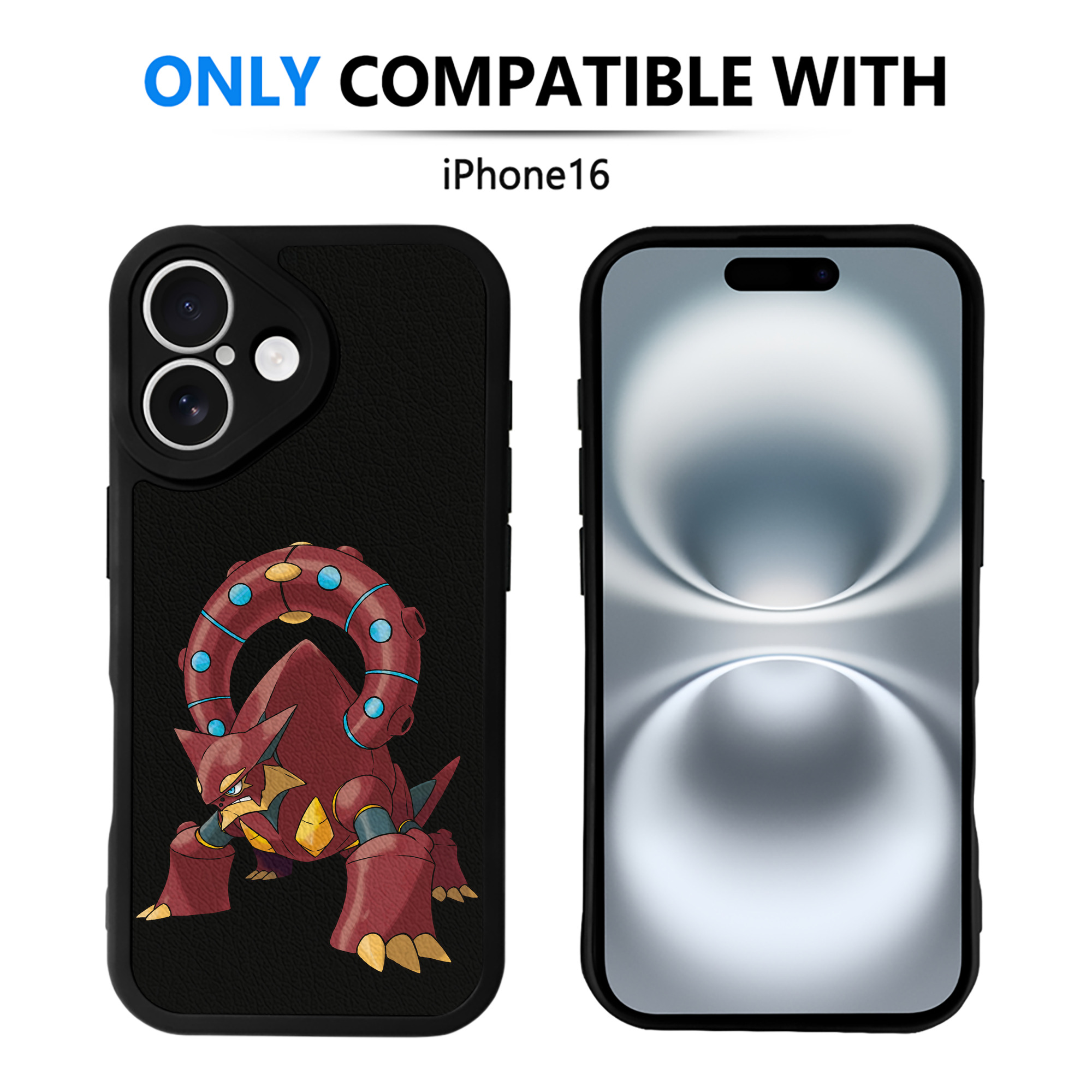 （画像用） ポケットモンスター Pokémon 【iPhone 16シリーズ対応】シリコンスマホケース（レザー調） 材質：シリコン